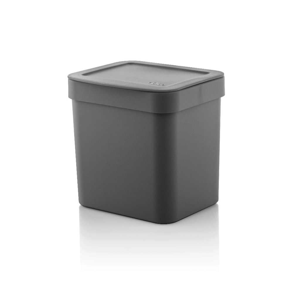 Lixeira 4,7L plástico chumbo Trium Ou