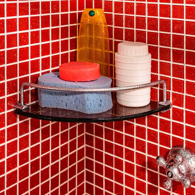 Prateleira cantoneira de vidro 2020 com haste bronze Rack System