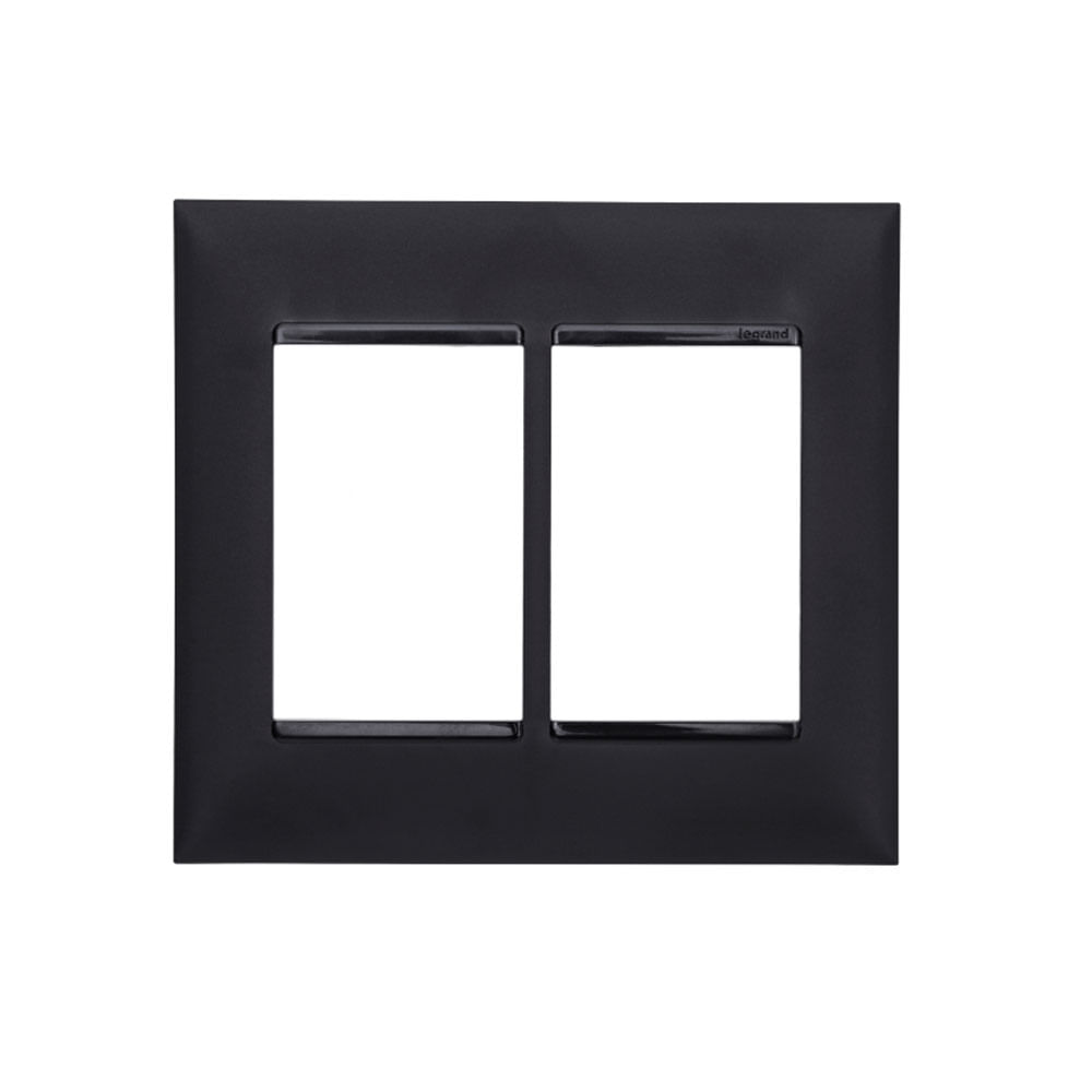 Placa 4x4 3 3 postos preta Pial Plus