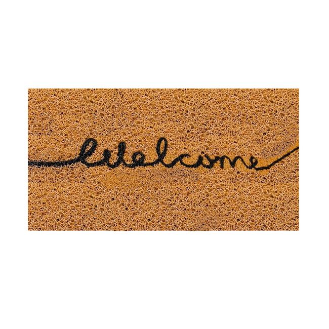 Tapete-Welcome-30x70cm-policloreto-bege-Kapazi