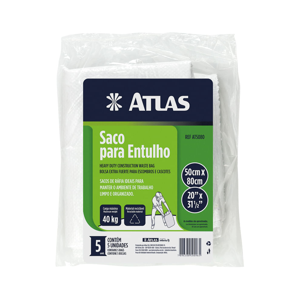 Saco para Entulho Rafia 40KG Atlas