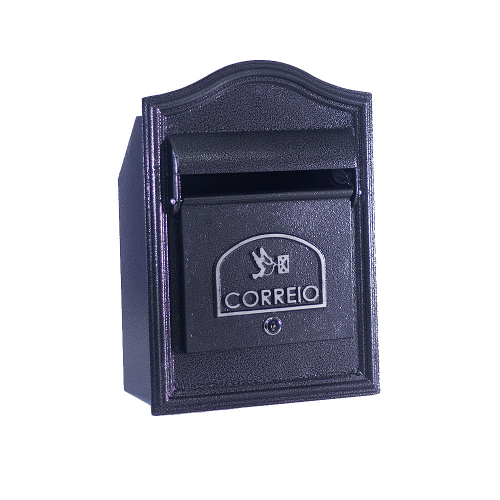 Caixa de correio de embutir preto alumínio Eco Pintart