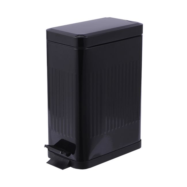 Lixeira de zinco 10L com pedal preta Coisas e Coisinhas