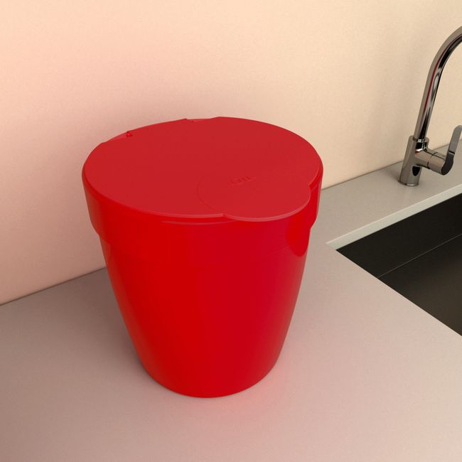 Lixeira infinity 5 litros, vermelho - Ou