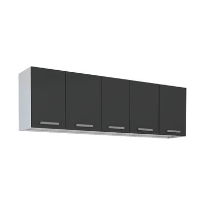 Armario-aereo-Eros-Flat-5-portas-200cm-preto-Cozimax-1607707