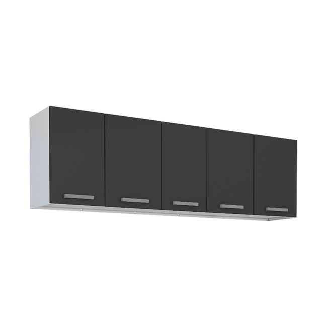 Armario-aereo-Eros-Flat-5-portas-200cm-preto-Cozimax-1607707