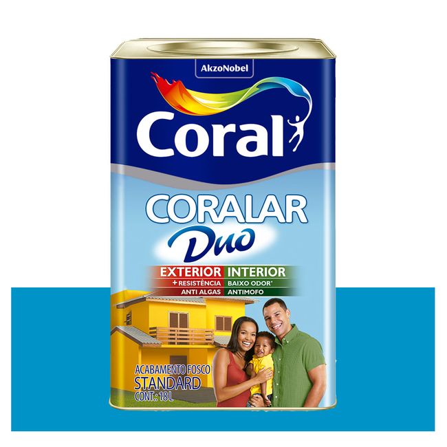 Tinta Coral Coralar Duo Standard Acrílica Fosca Oceano 18 Litros