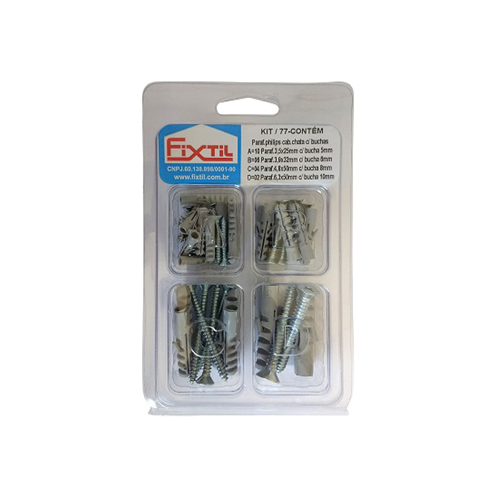 Kit-de-parafusos-cabeca-chata-Fixtil-com-bucha-5x6x8x10mm-22-unidades-1611003