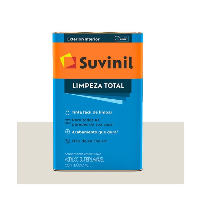 Tinta Suvinil Limpeza Total Acrílica Fosca Gelo 18 Litros
