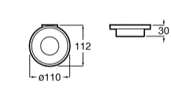 Saboneteira Roca de parede em vidro cromado Escala