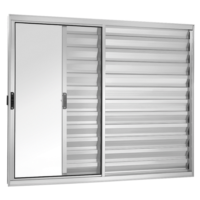 Janela-Veneziana--de-Correr-Lado-de-Abertura-Esquerdo-de-Aluminio-3-Folhas-sem-grade-Ecosul-Esquadrisul-Alt-100Cm-X-Comp-150Cm-Aluminio-Brilhante-1641050