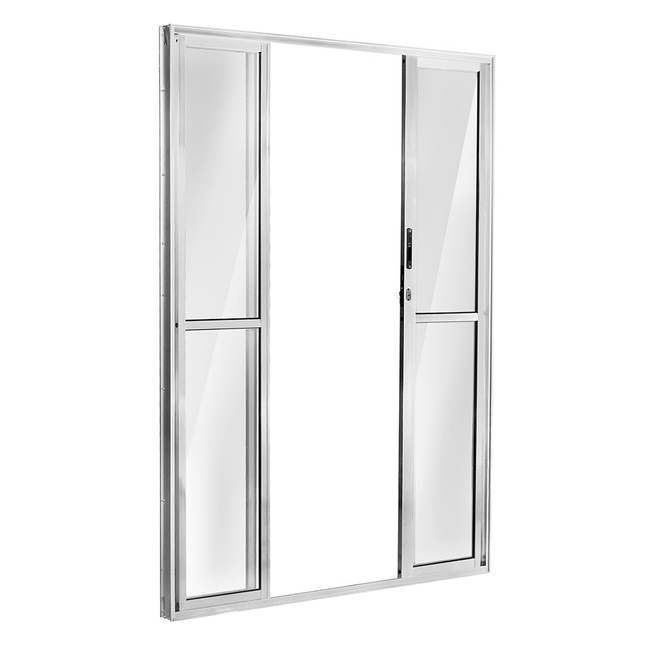 Porta-de-Correr-Abertura-Central-de-Aluminio-4-Folhas-Ecosul-Esquadrisul-Alt-210Cm-X-Comp-150Cm-Aluminio-Brilhante-1641263