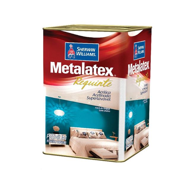 Tinta Requinte acrílico acetinado 18L branco sereno Sherwin Williams