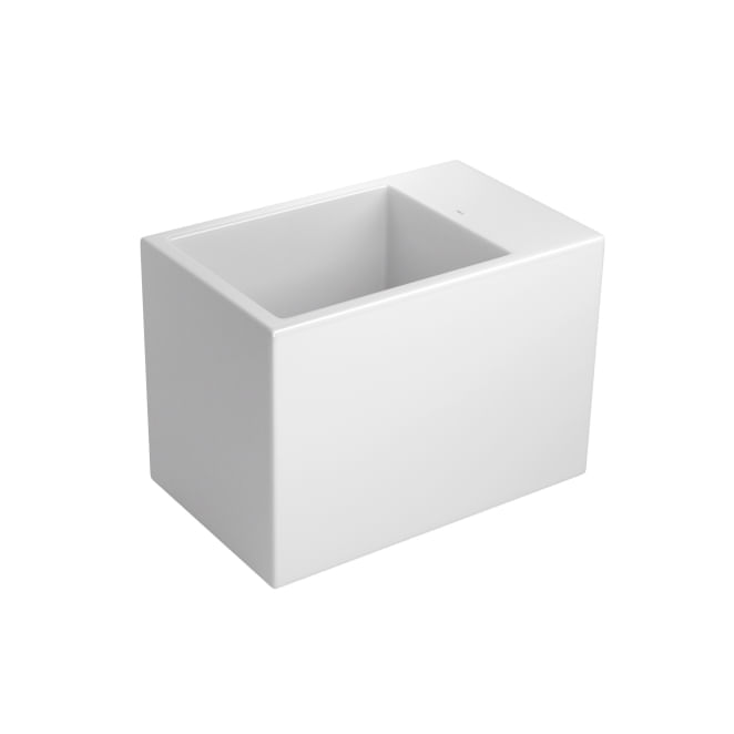 Cuba Multiuso Suspensa Retangular Com Mesa E Esfregador Em Madeira Branco Deca