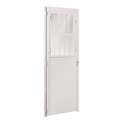 Porta-Lambril-Esquerda-com-Postigo-de-Aluminio-Fortsul-Plus-Esquadrisul-Alt--210cm-X-Comp--80-cm-Branco-1639609