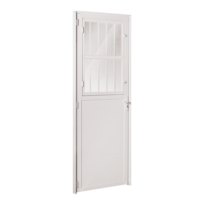Porta-Lambril-Esquerda-com-Postigo-de-Aluminio-Fortsul-Plus-Esquadrisul-Alt--210cm-X-Comp--80-cm-Branco-1639609