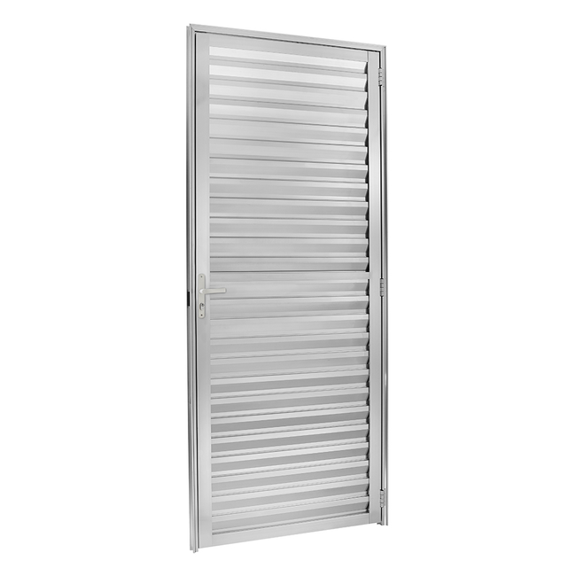 Porta-Palheta-Direita-com-Fechadura-Semi-Ventilada-de-Aluminio-Fortsul-Plus-Esquadrisul-Alt--210cm-X-Comp--90-cm--Brilhante-1639650