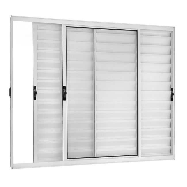 Janela-Veneziana-de-Correr-de-Aluminio-3-Folhas-Moveis-Fortsul-Esquadrisul-Alt--120cm-X-Comp--150-cm-Branco-1639900