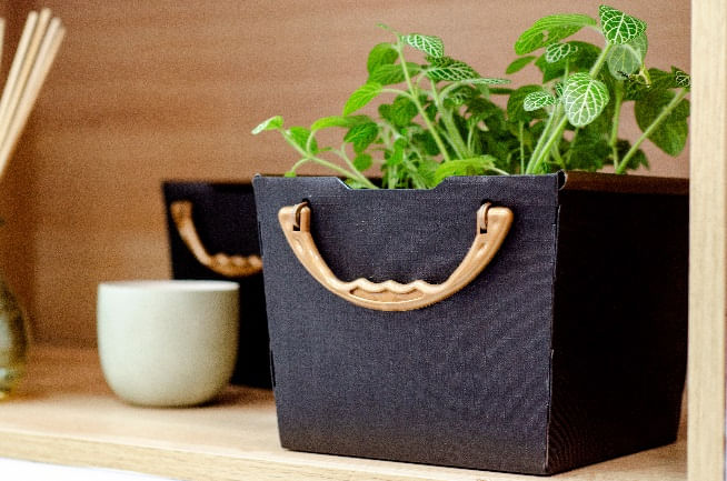 Cesto Organizador Tam. P  Protea Dello Preto