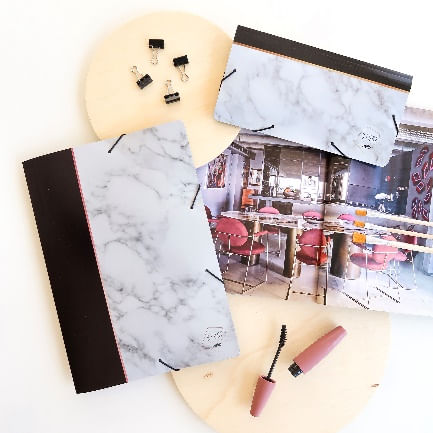 Pasta aba elastico A4 Stone Dello preta