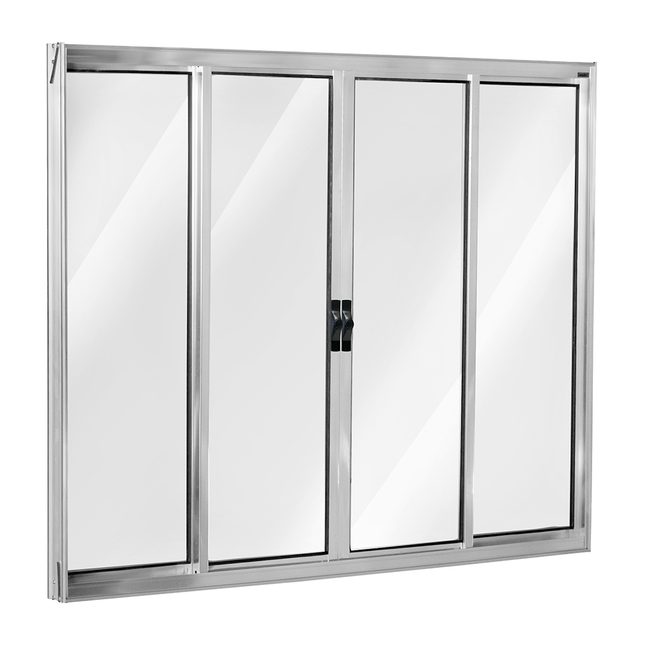 Janela-Correr-4-Folhas--100X200--CompX-Larg--Aluminio-Brilho-Esquadrisul-1641735
