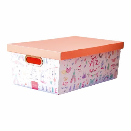 Caixa Organizadora Protea Estampada Crianca Feliz Gg