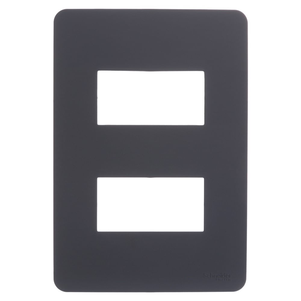 Placa 4X2 2 Postos Stellar Black Orion