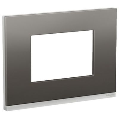 PLACA-SUPORTE-4X2-3-POSTOS-CLASS-AL---GREY-METAL-HORIZONTAL-ORION-SCHNEIDER-1552147