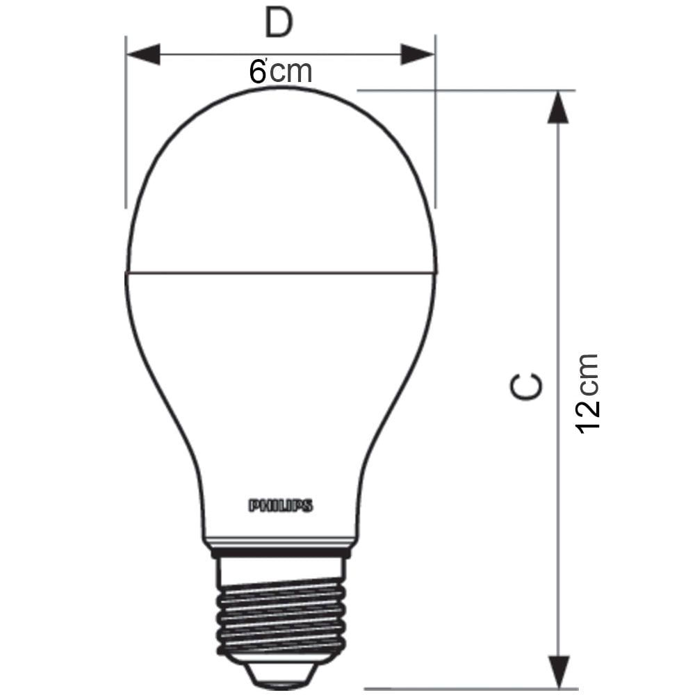 Lâmpada Led Bulbo A60 11W Luz Branca 4000K Base E27  Bivolt Philips