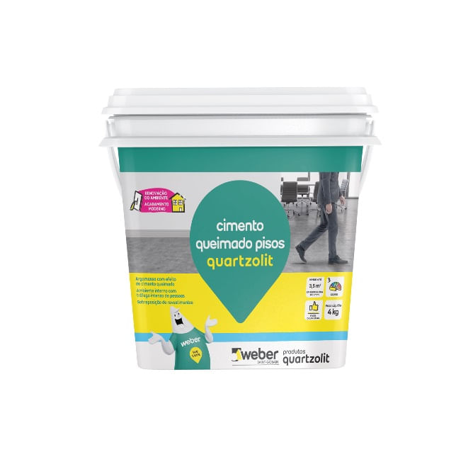 Cimento Queimado Quartzolit Piso Grafite