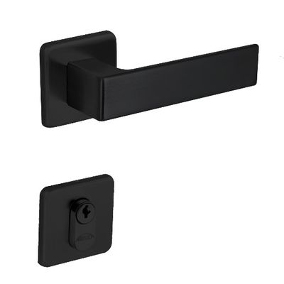 Telhanorte | Fechadura Externa Chess Roseta Quadrada 40mm Preta
