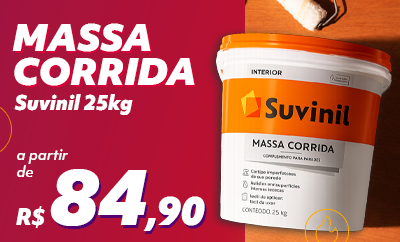 MASSA CORRIDA Suvinil 25KG por apenas R$84,90