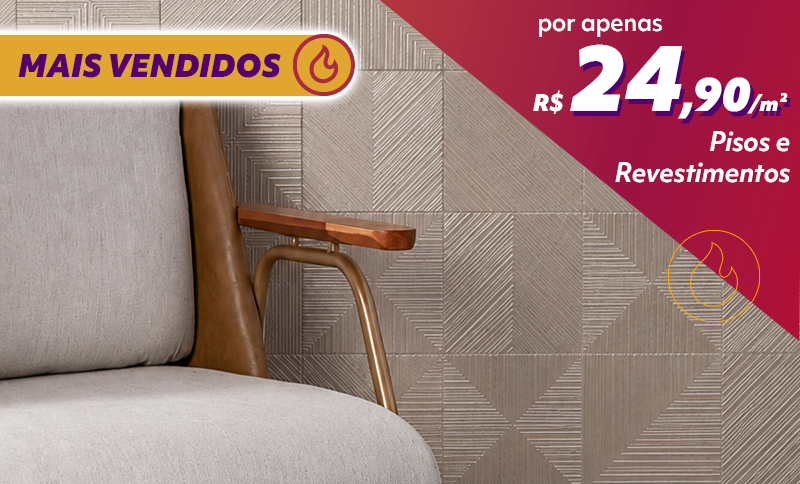 Pisos e revestimentos a partir de R$ 24,90 por m²