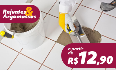 Argamassas e Rejuntes a partir de R$12,90