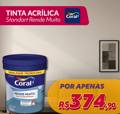 Tinta Acrílica Standard Rende Muito Coral