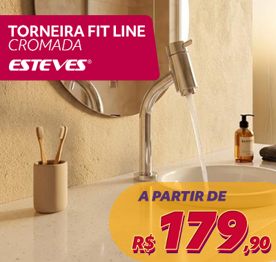 656690-Torneira Fit Line Cromada Estevespor 