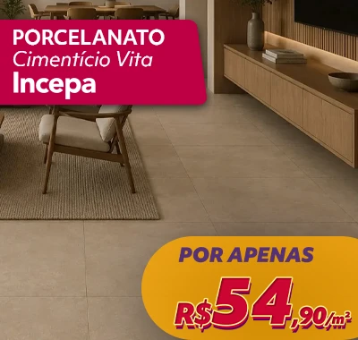 2570076 - Porcelanato Cimentício Vita 79,8x79,8cm Incepa