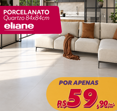 Porcelanato Quartzo 84x84 cm Eliane