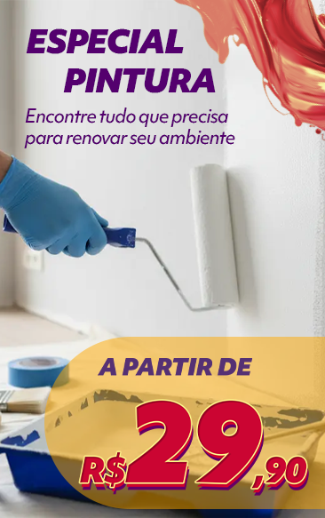 Especial Pintura Econtre tudo que precisa para renover seu ambiente a partir de R$29,90